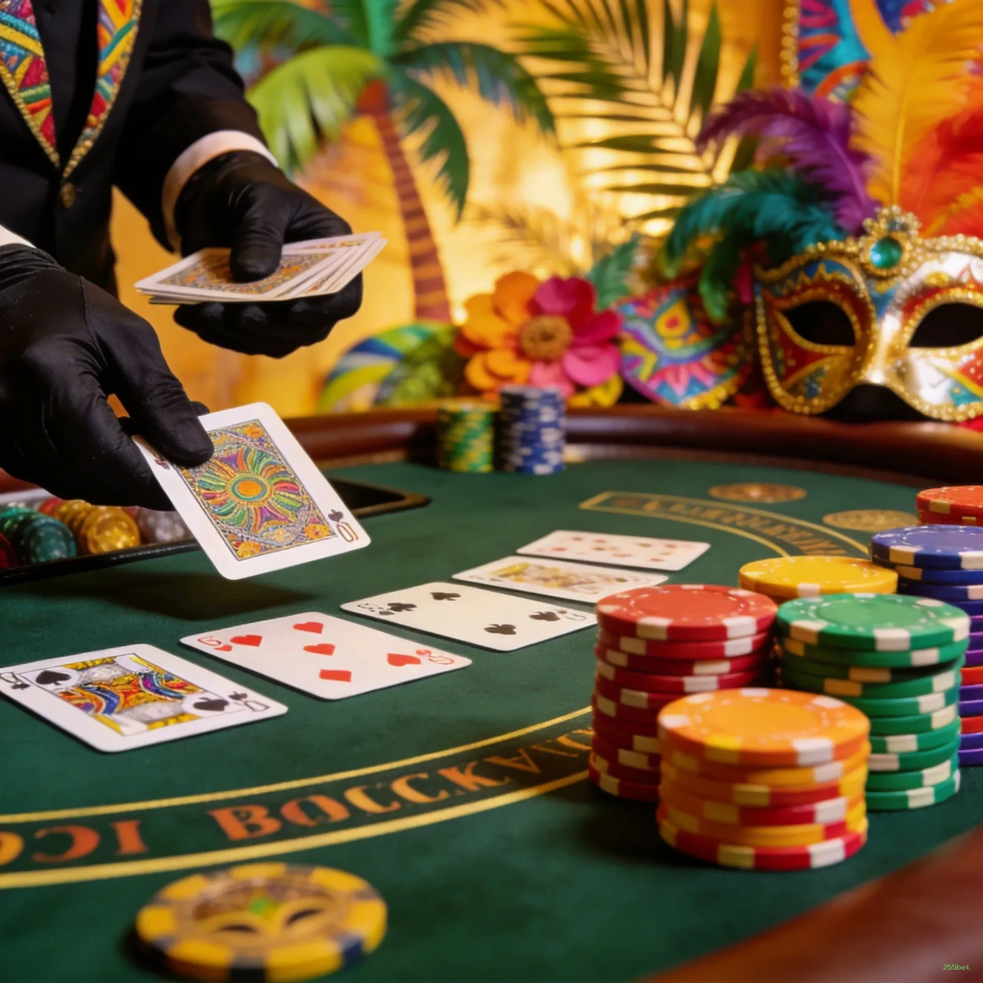 Imagem promocional do cassino online da 255bet mostrando jogos ao vivo