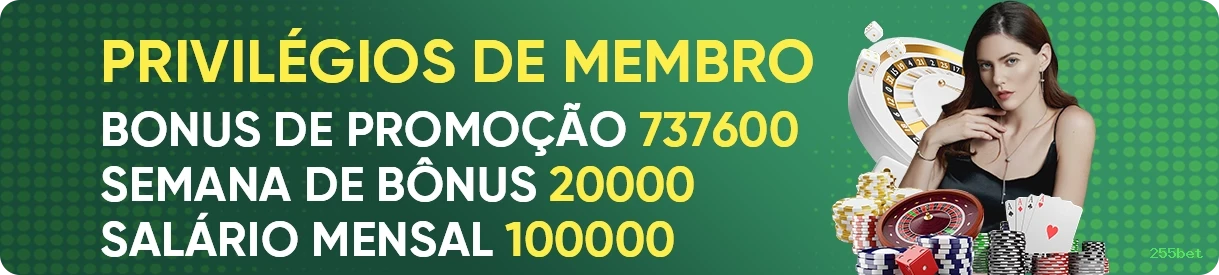 Imagem promocional do login da 255bet